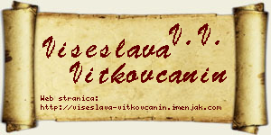 Višeslava Vitkovčanin vizit kartica